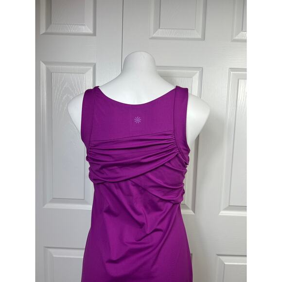 Athleta Women's Tangelo Twist Front Lycra Sport Dress Purple Outdoors Medium - Picture 3 of 7